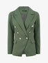 Blazer long croisé à boutons stylisés - Kaki - 3