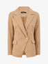 Blazer long croisé à boutons stylisés - Camel - 3