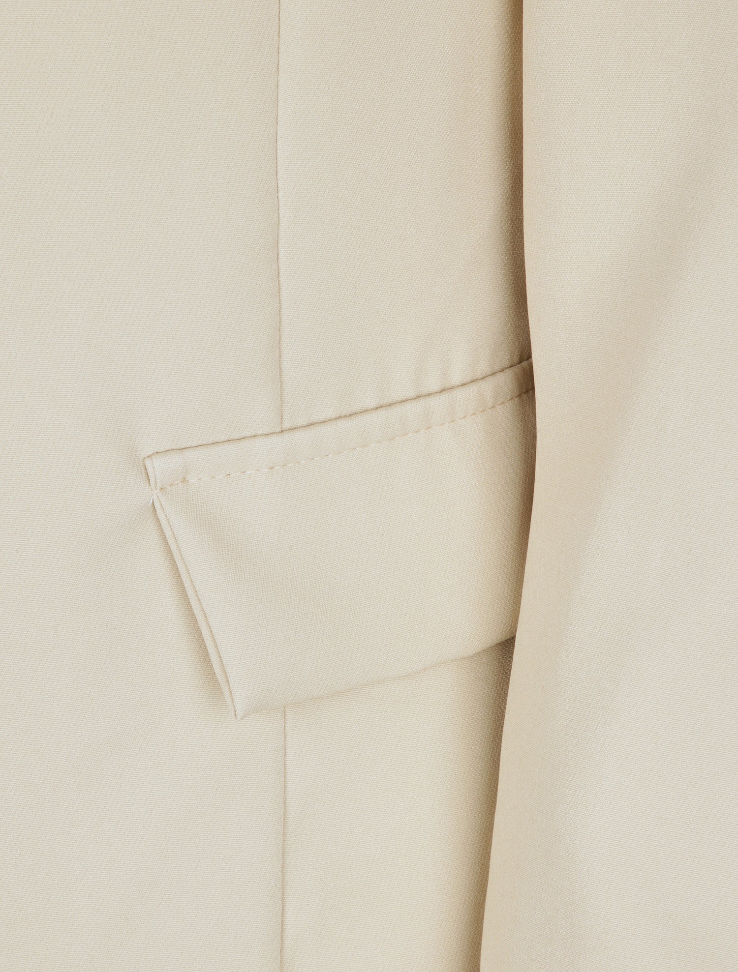 Blazer droit uni à col cranté - Beige - 3
