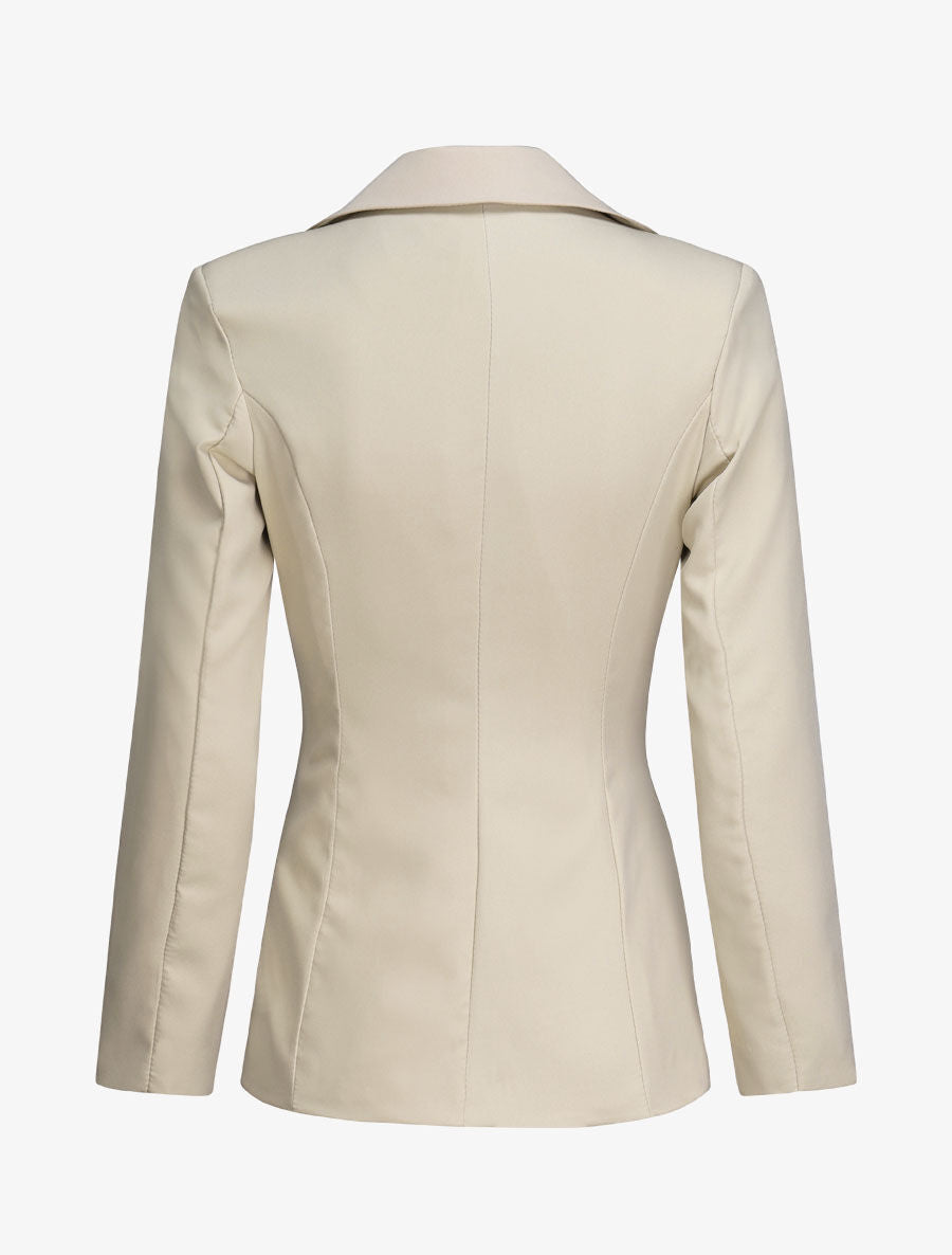 Blazer overzise uni - Beige - 2
