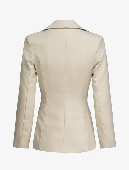 Blazer overzise uni - Beige - 2