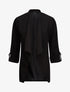 Blazer oversize à pans asymétriques - Noir - 1