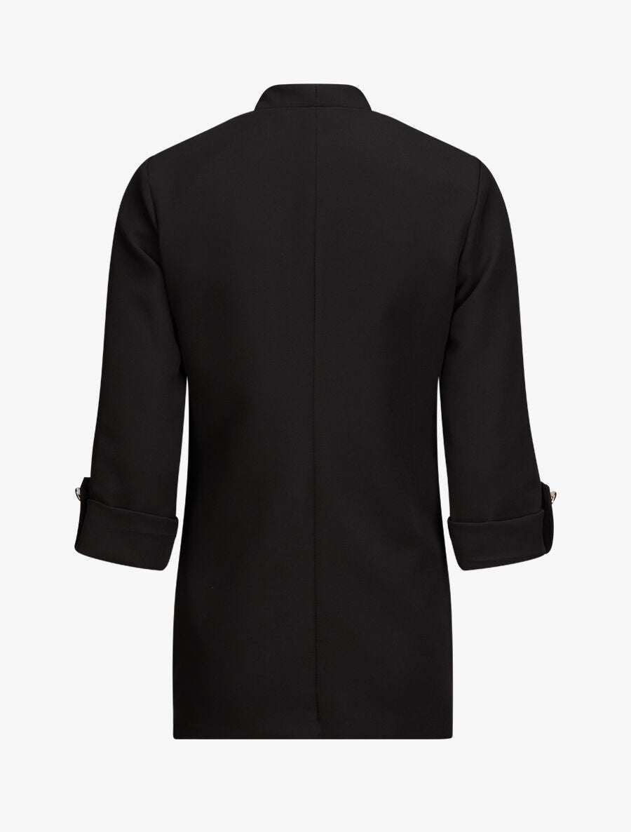 Blazer oversize à pans asymétriques - Noir - 2