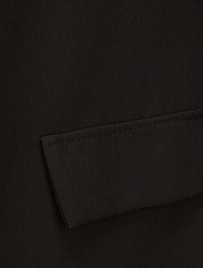 Blazer oversize à pans asymétriques - Noir - 3