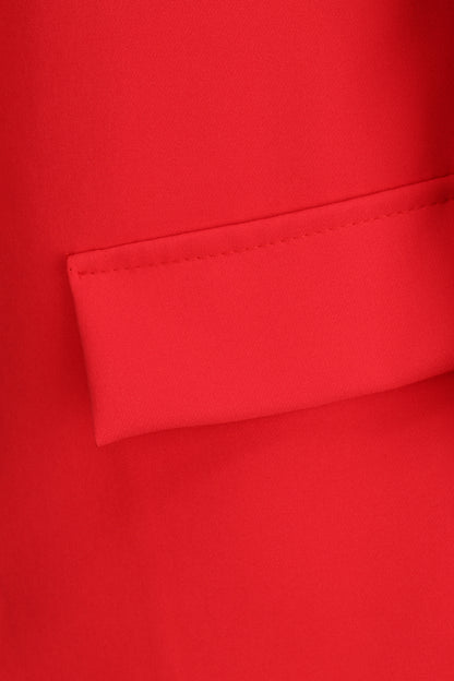 Blazer oversize à pans asymétriques - Rouge - 3