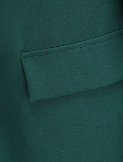 Blazer oversize à pans asymétriques - Vert sapin - 3
