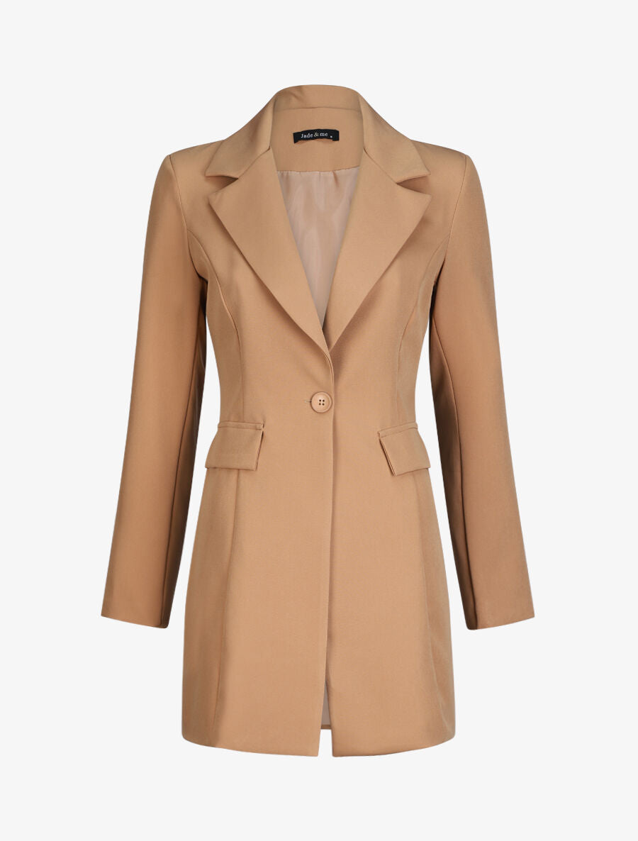 Blazer extra long - Camel - 1