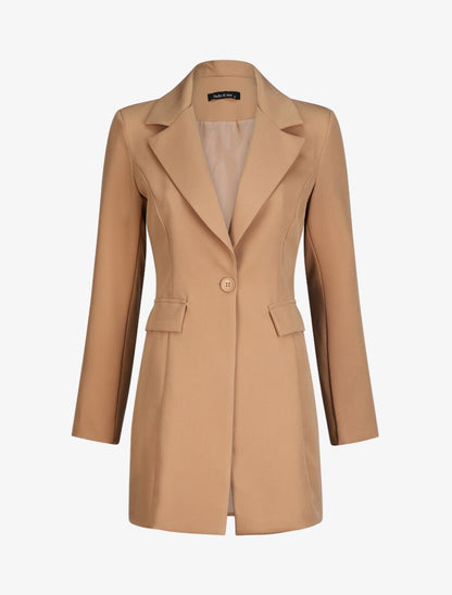 Blazer extra long - Camel - 1