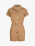 Combishort fluide unie - Camel - 5