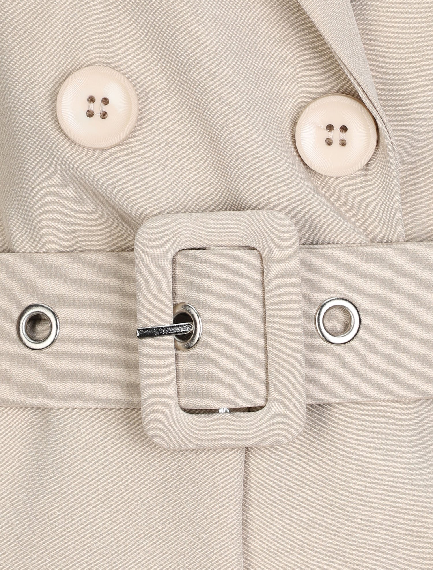 Combishort uni à bords à revers - Beige - 3