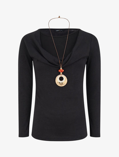 Pull à col bénitier et t-shirt en trompe l&