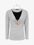 Pull à col bénitier et t-shirt en trompe l&