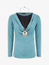 Pull à col bénitier et t-shirt en trompe l&