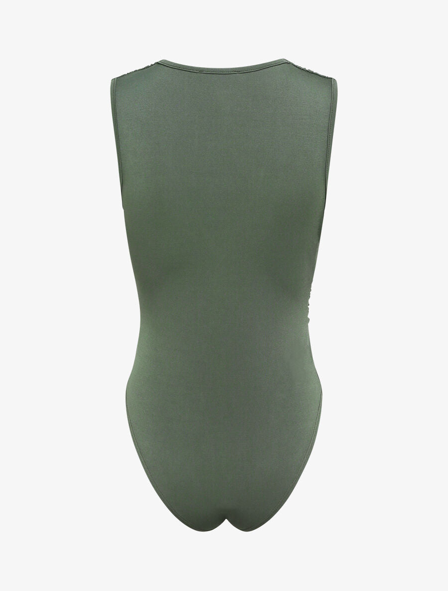 Body ajusté et drapé - Kaki - 2