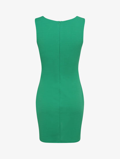 Robe portefeuille à boutons stylisés - Vert - 2