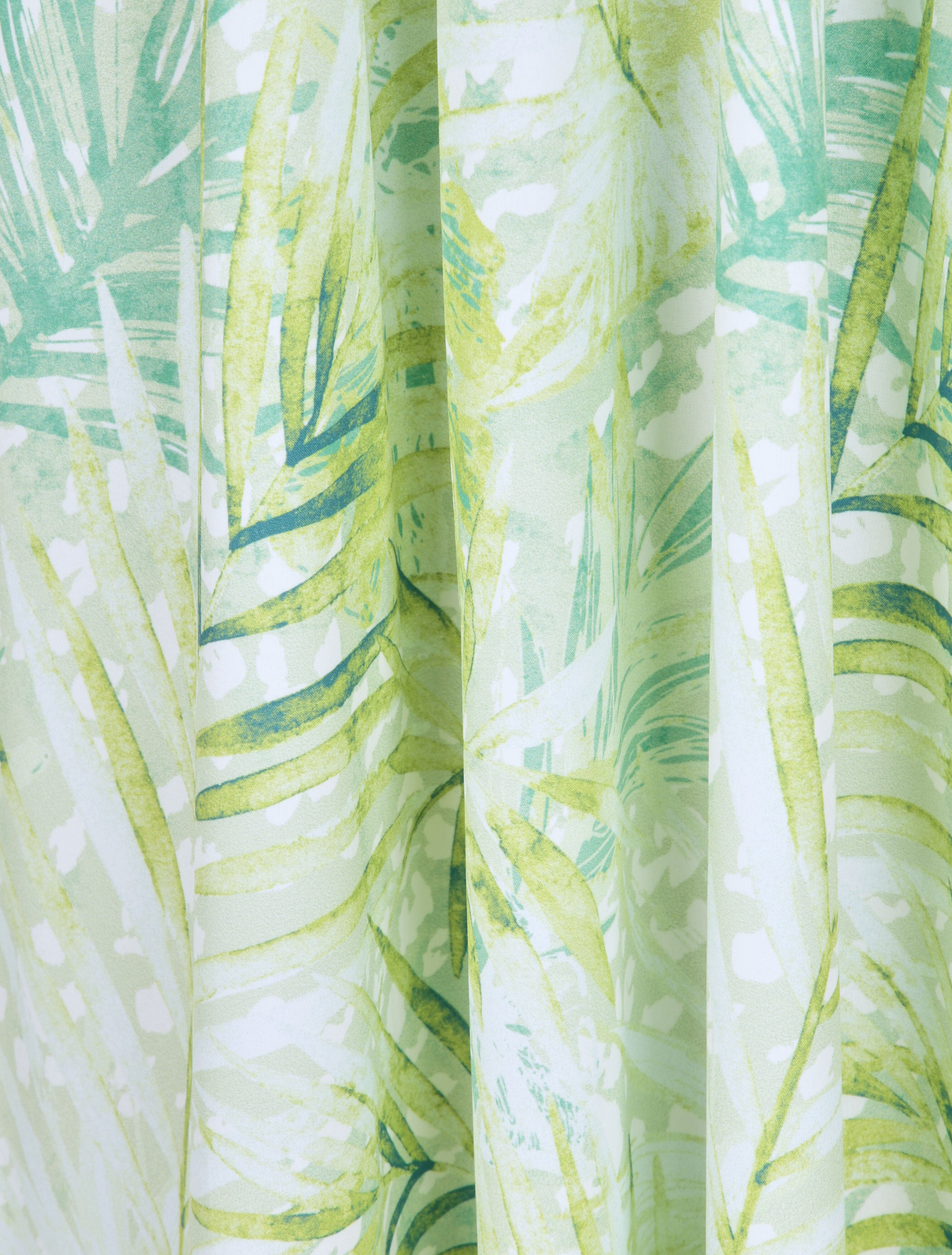 Robe longue à imprimé fleurs tropicales - Vert d&