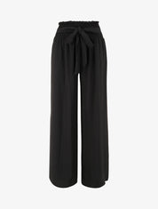 Pantalon ample à taille élastiquée - Noir - 4