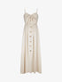 Robe longue à boutons stylisés - Beige - 1