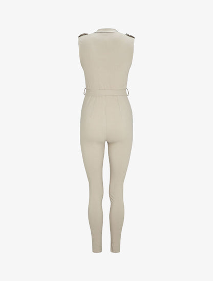 Combinaison stretch slim - Beige - 2