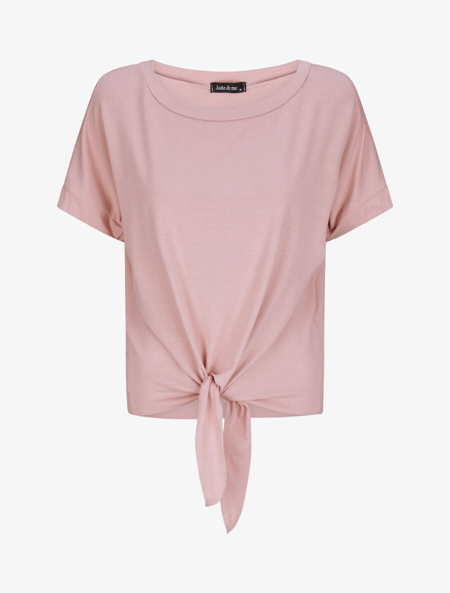 Top oversize uni à épaules ajourées - Rose poudré - 5
