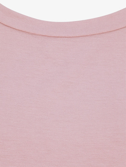 Top oversize uni à épaules ajourées - Rose poudré - 3