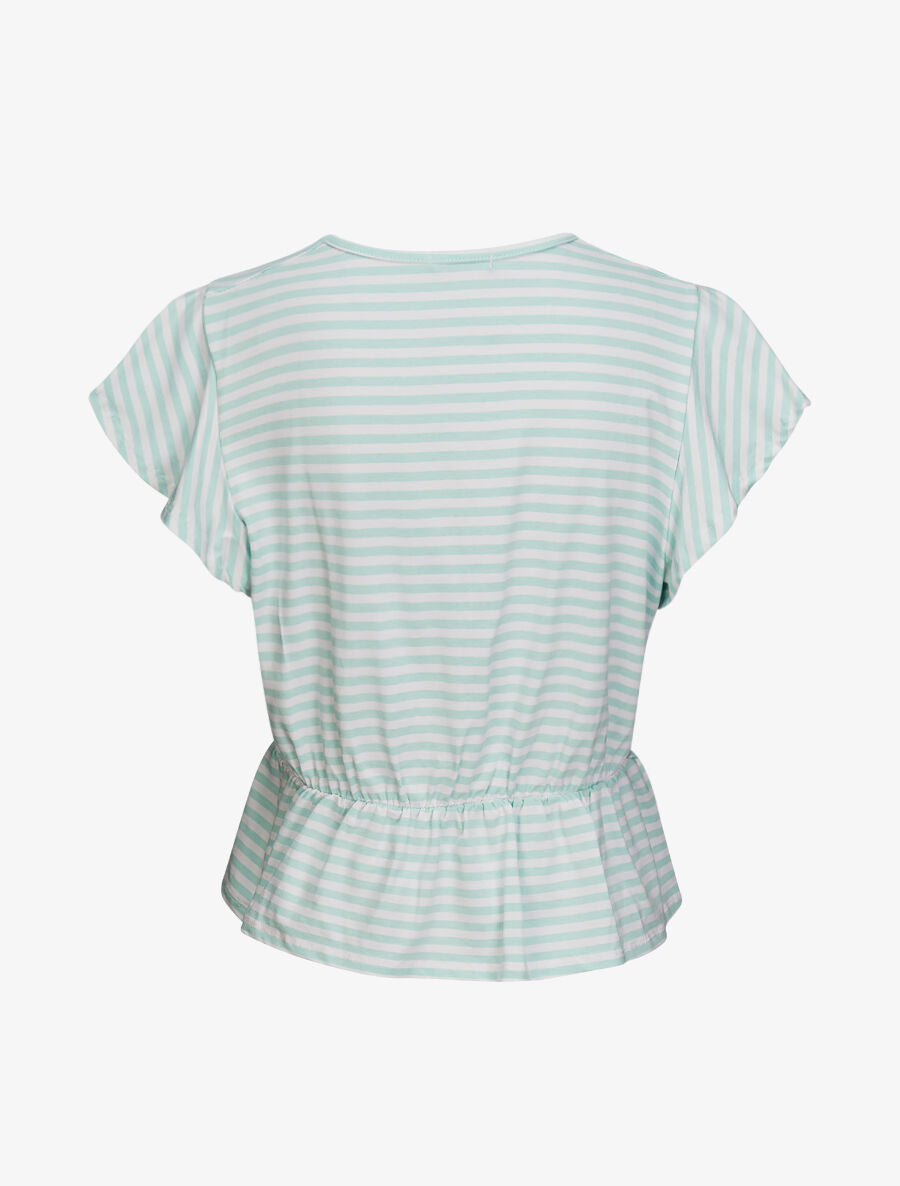 Top à imprimé rayures - Turquoise - 2