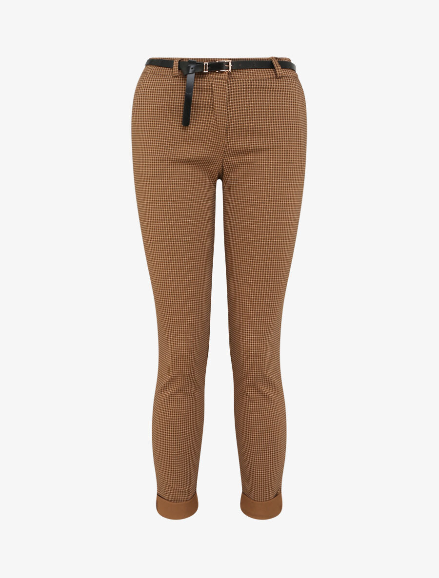 Pantalon 7/8 imprimé trèfle à revers - Camel - 4