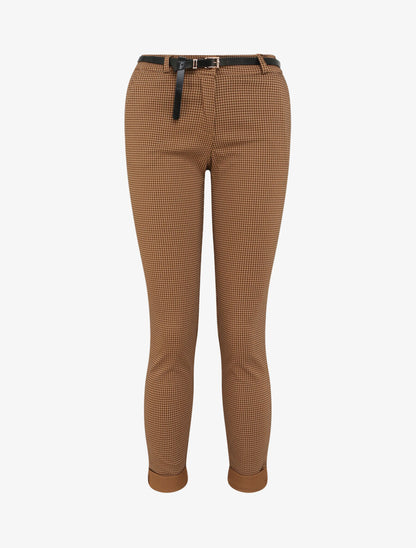 Pantalon 7/8 imprimé trèfle à revers - Camel - 4
