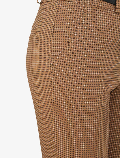 Pantalon 7/8 imprimé trèfle à revers - Camel - 3