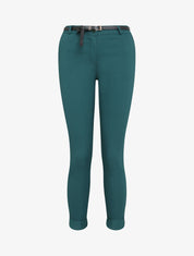 Pantalon 7/8 uni à revers - Vert sapin - 1