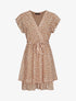 Robe en voile à imprimé moucheté - Camel - 5