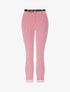 Pantalon à revers imprimé rayures - Rouge - 4