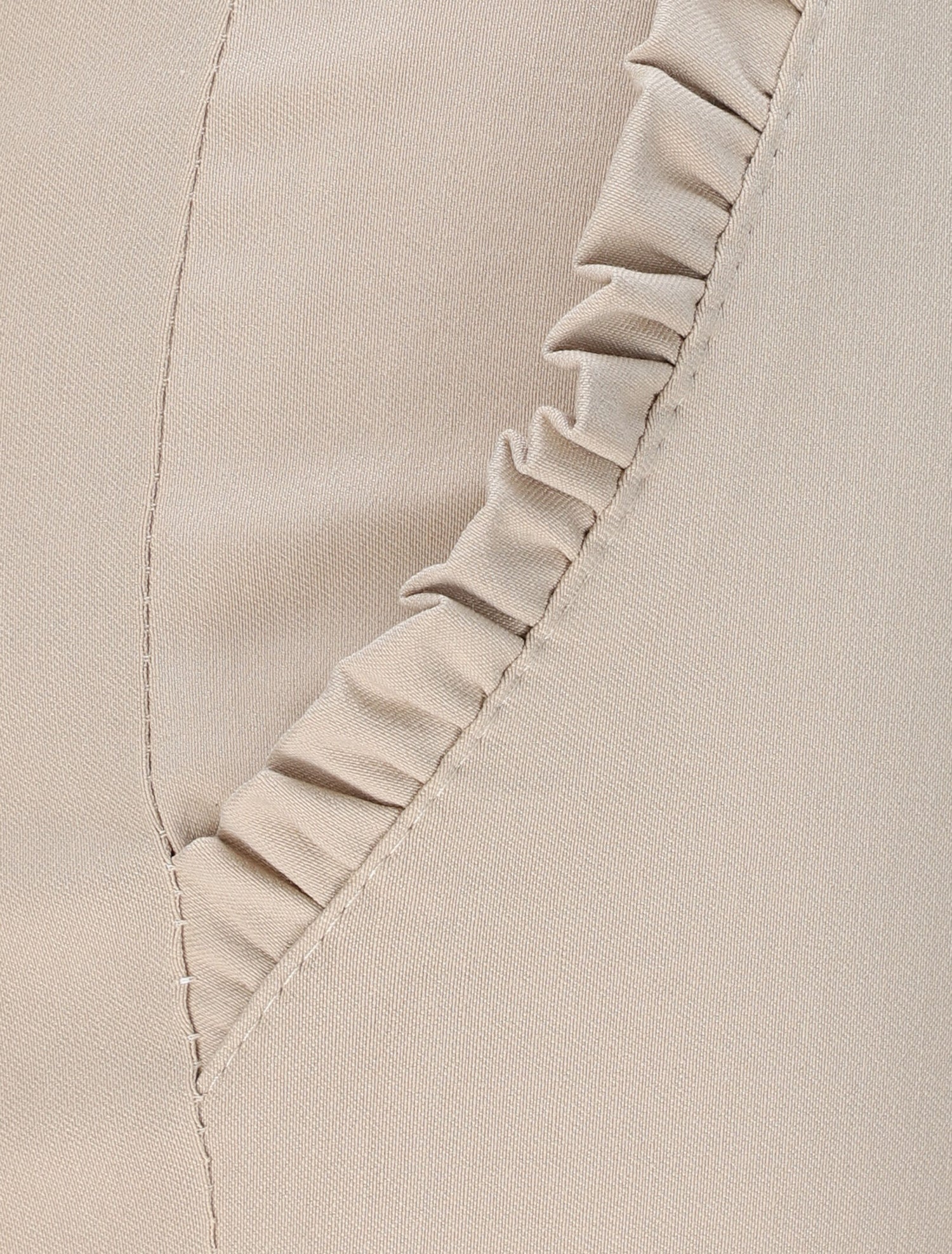 Pantalon chino droit à poches volantées - Beige - 3