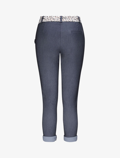 Pantalon chino droit à poches volantées - Bleu denim - 2
