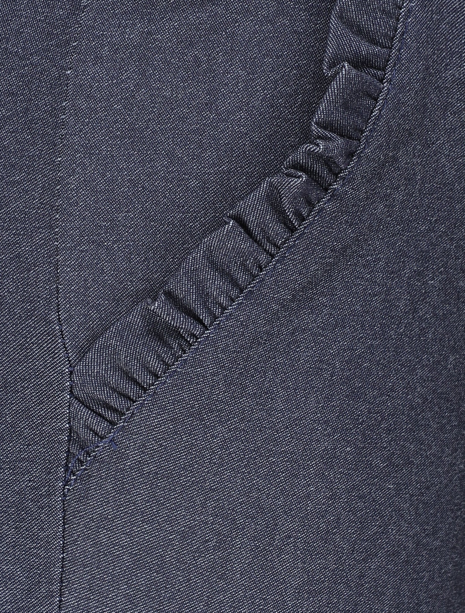Pantalon chino droit à poches volantées - Bleu denim - 3