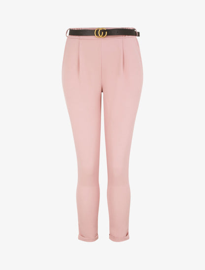 Pantalon 7/8 à pince - Rose - 1