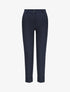 Pantalon uni à revers - Marine - 4