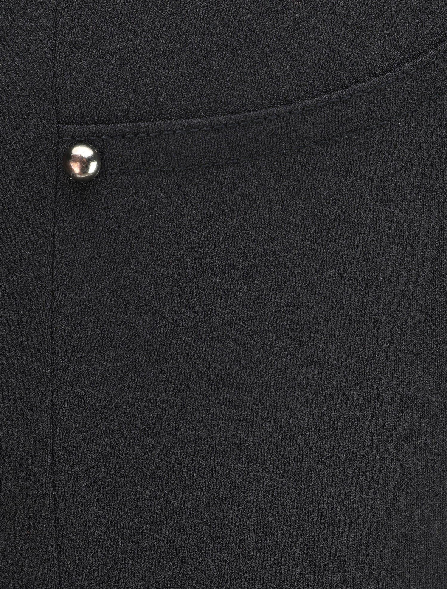 Pantalon slim à taille élastiquée - Noir - 3