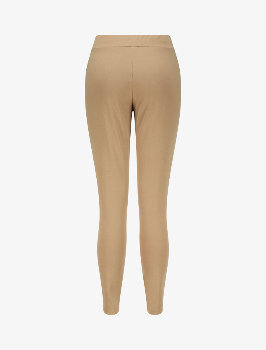 Pantalon slim à taille élastiquée - Camel - 2