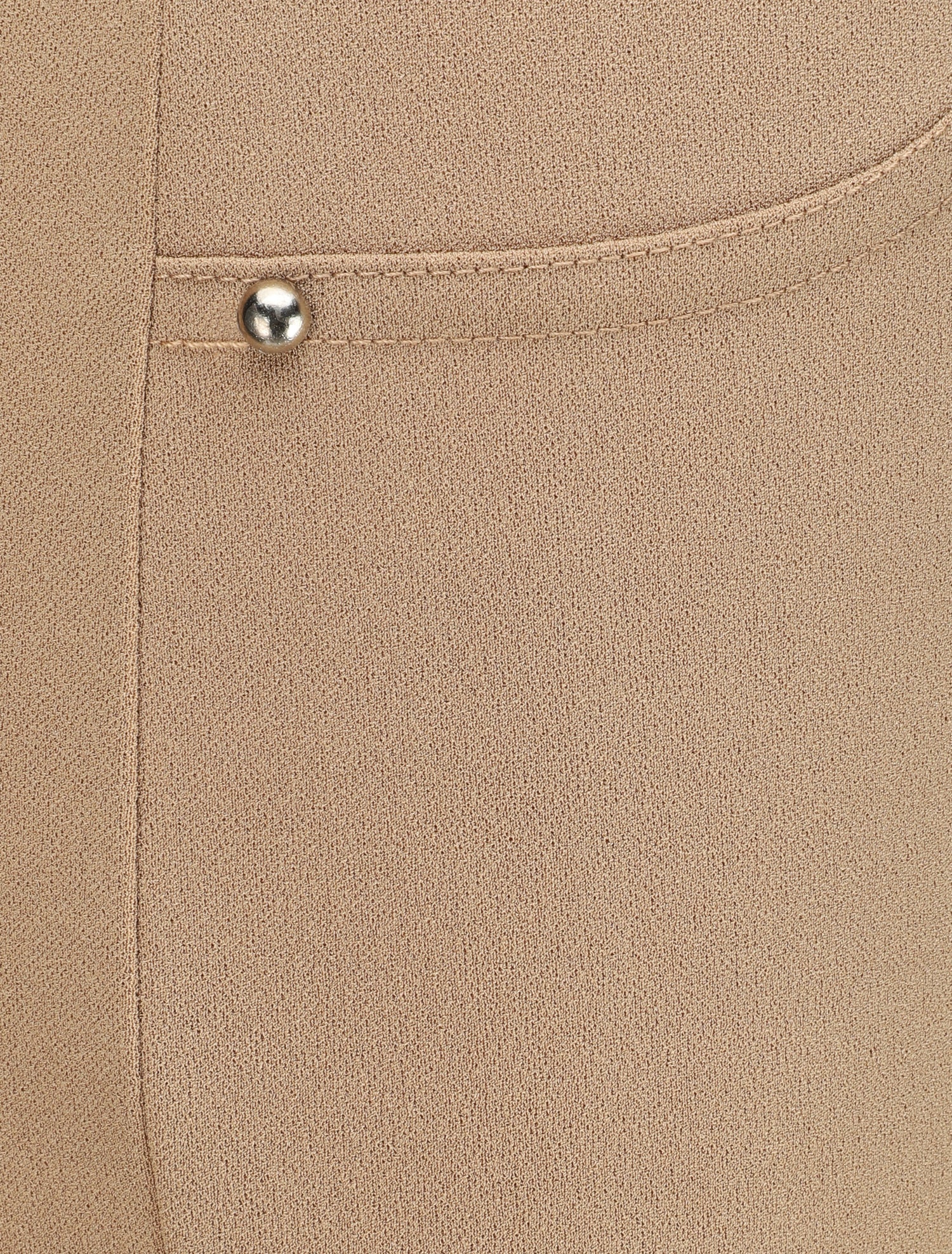 Pantalon slim à taille élastiquée - Camel - 3