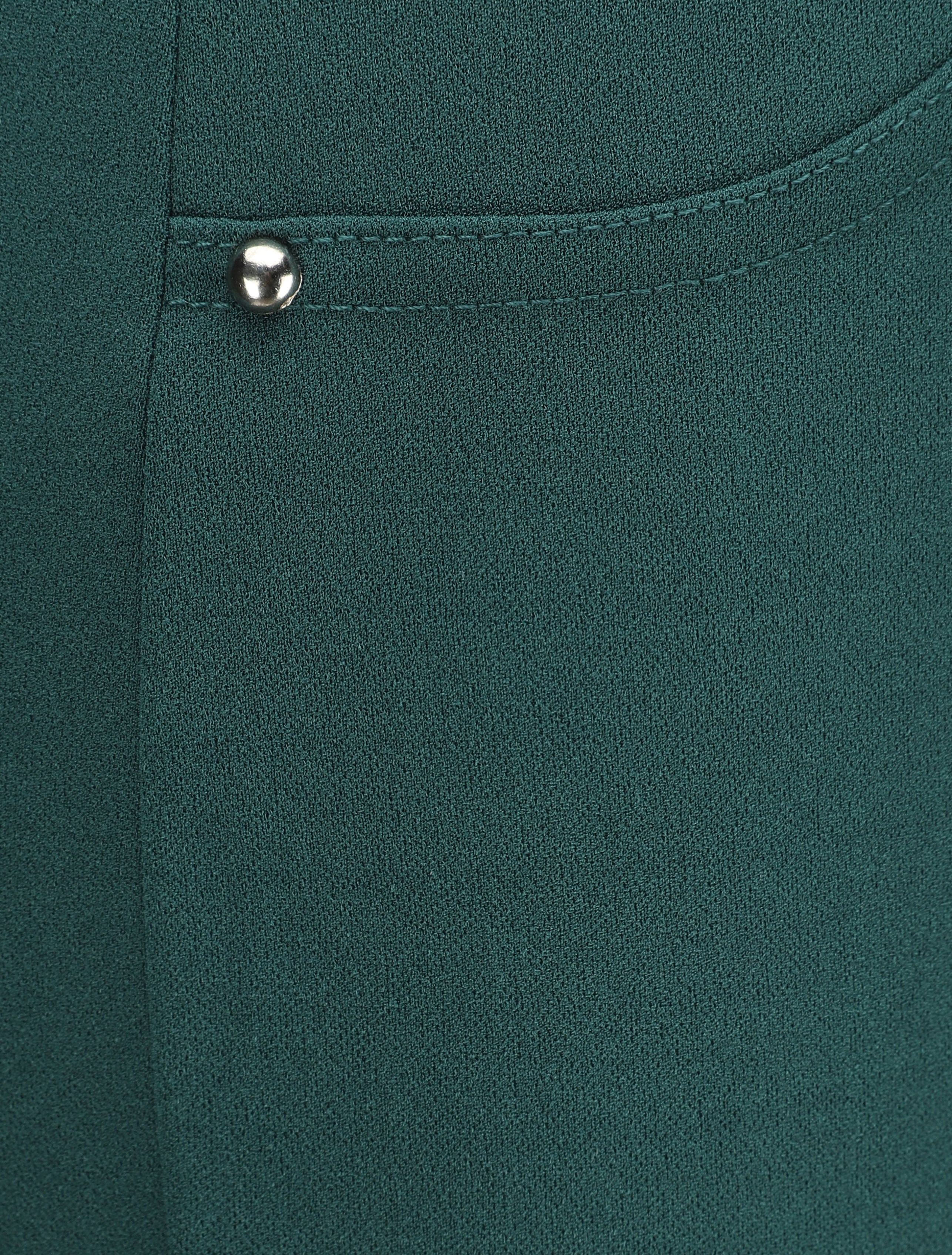 Pantalon slim à taille élastiquée - Vert sapin - 3