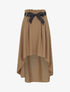 Jupe midi asymétrique - Marron - 4