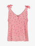 Blouse imprimé fleuri à bretelles - Rose - 1