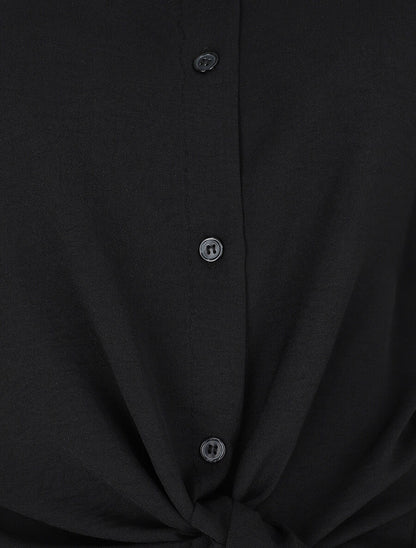 Blouse ample coupe carrée - Noir - 3