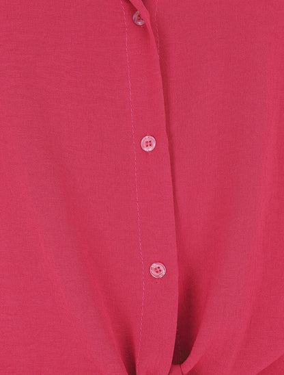 Blouse ample coupe carrée - Fushia - 3
