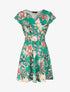 Robe mi-longue à imprimé floral - Vert - 5