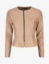 Veste zippée en simili - Beige - 4