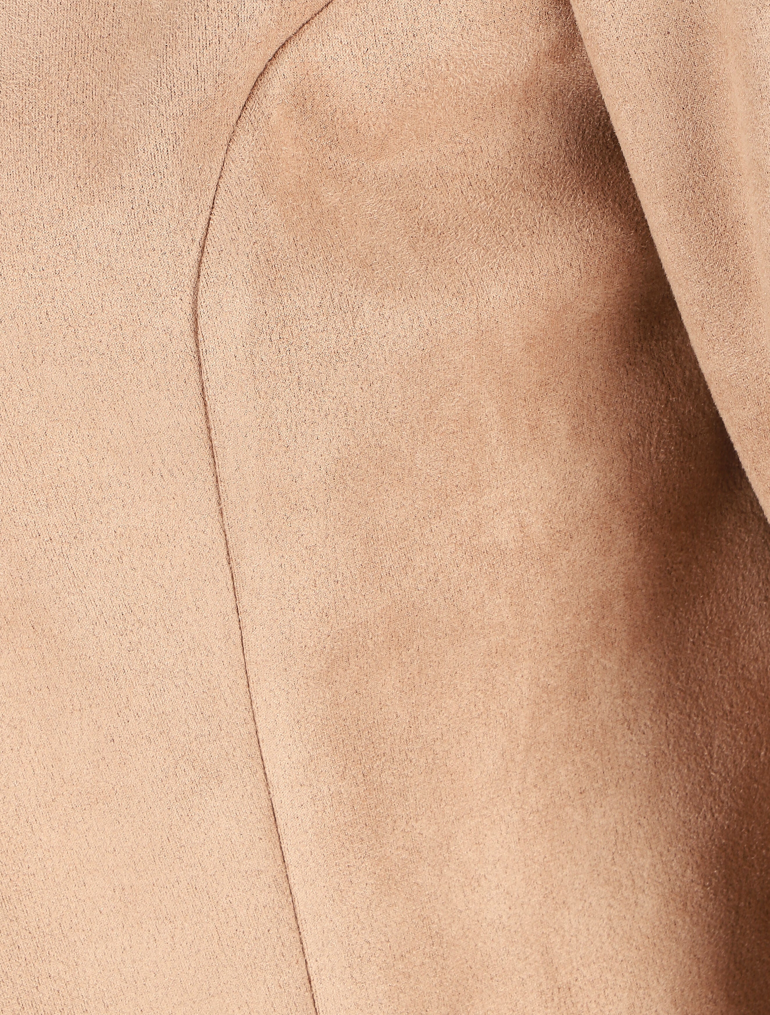 Veste ouverte effet daim - Camel - 3