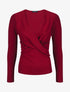 Pull droit cache-coeur - Bordeaux - 4