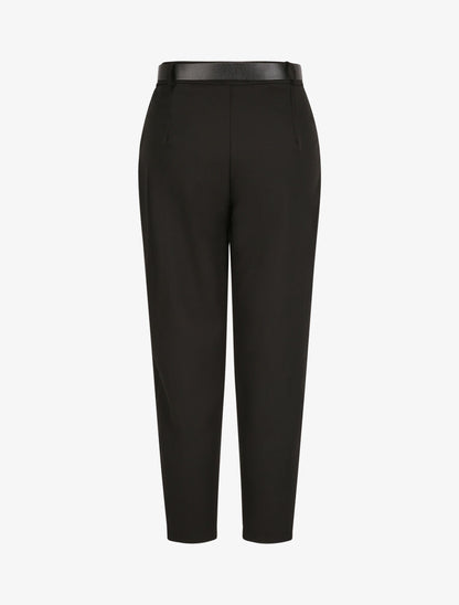 Pantalon dad uni taille standard - Noir - 2